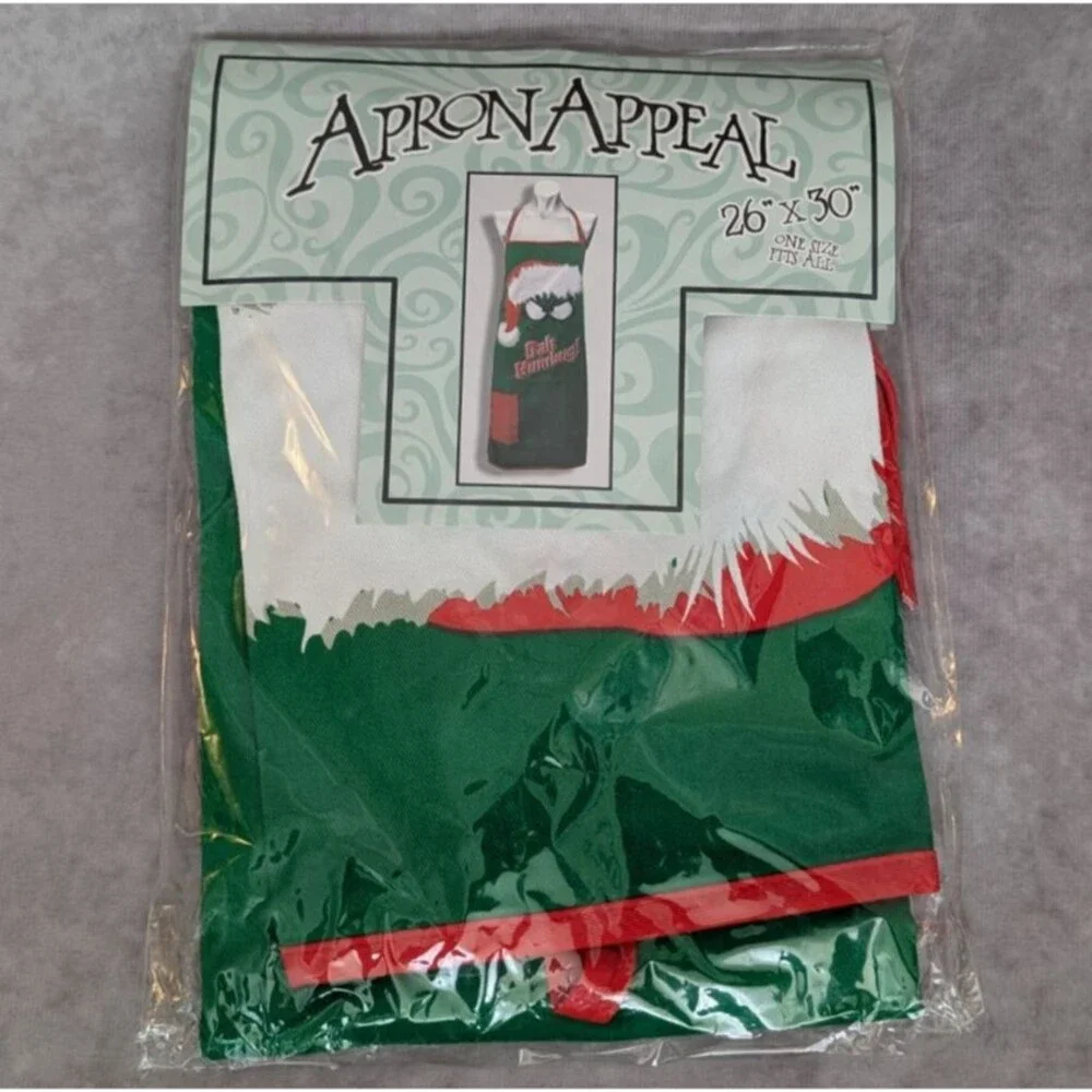 Christmas Apron Spoontiques Bah Humbug 100% Cotton 26